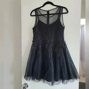 Windsor Black Lace Mini Dress